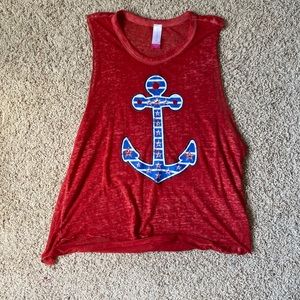Kids XXL (fits like women’s M/L) Fourth of July tank top
